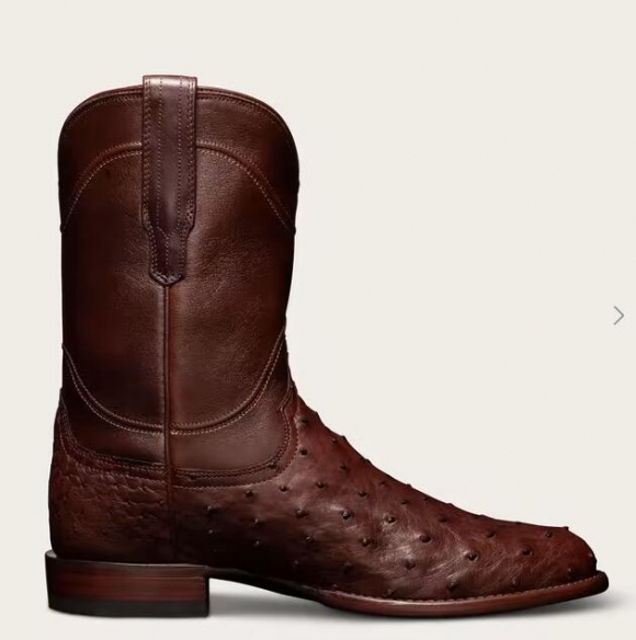 Tecovas Free Shipping Men's The Duke-Mahogany Ostrich