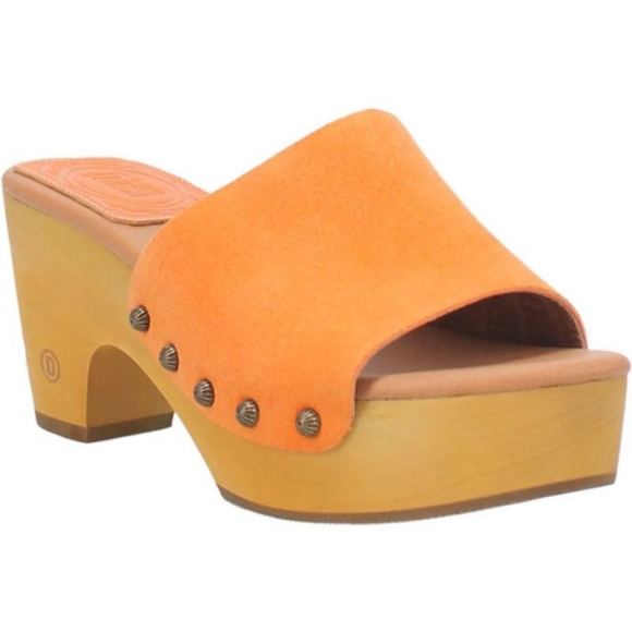 WOMEN'S DINGO BEECHWOOD LEATHER SANDAL-ORANGE | FREE SHIPPING