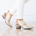 LANE | WOMEN'S ROBIN MULE-Champagne Metallic