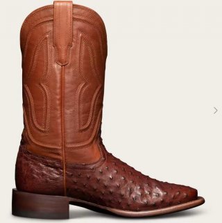 Tecovas Free Shipping Men's The Emmitt-Mahogany Ostrich