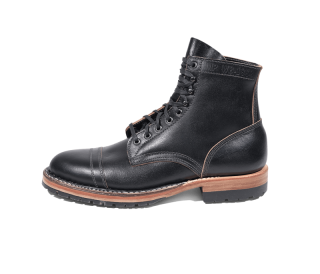 White's Boots | Men's MP-Sherman Toe Cap (Half Lug)-Black Waxed Flesh | Free Shipping