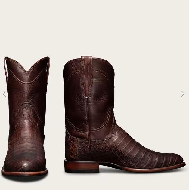 Tecovas Free Shipping Men's The Cole-Mahogany Caiman