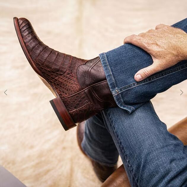 Tecovas Free Shipping Men's The Cole-Mahogany Caiman