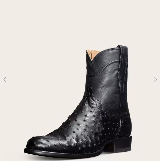 Tecovas Free Shipping Men's The Zane-Midnight Ostrich
