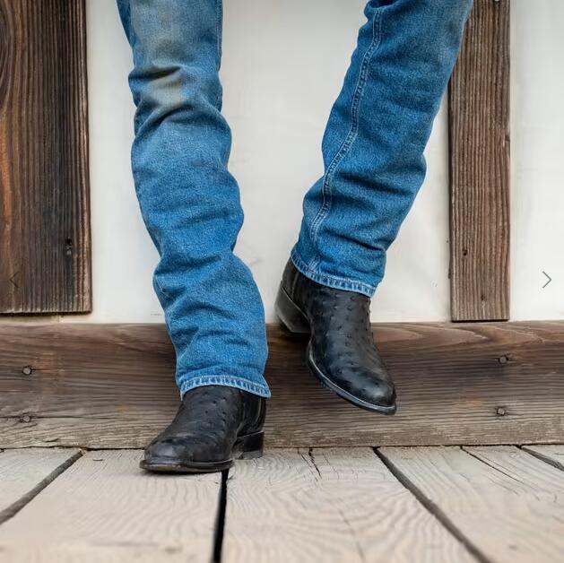 Tecovas Free Shipping Men's The Zane-Midnight Ostrich