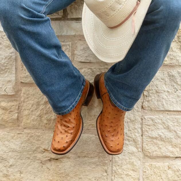 Tecovas Free Shipping Men's The Emmitt-Grain Ostrich