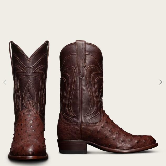 Tecovas Free Shipping Men's The Wyatt-Mahogany Ostrich
