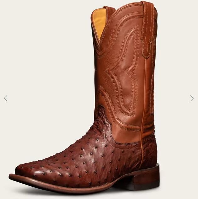 Tecovas Free Shipping Men's The Emmitt-Mahogany Ostrich