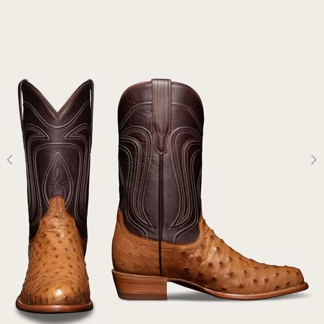 Tecovas Free Shipping Men's The Wyatt-Grain Ostrich