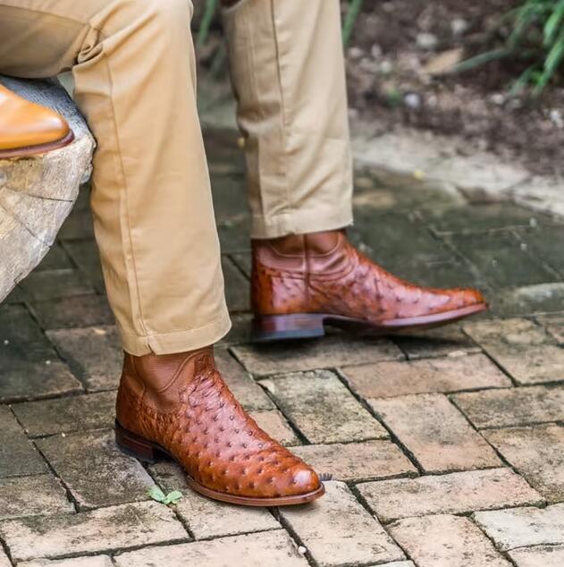 Tecovas Free Shipping Men's The Duke-Pecan Ostrich