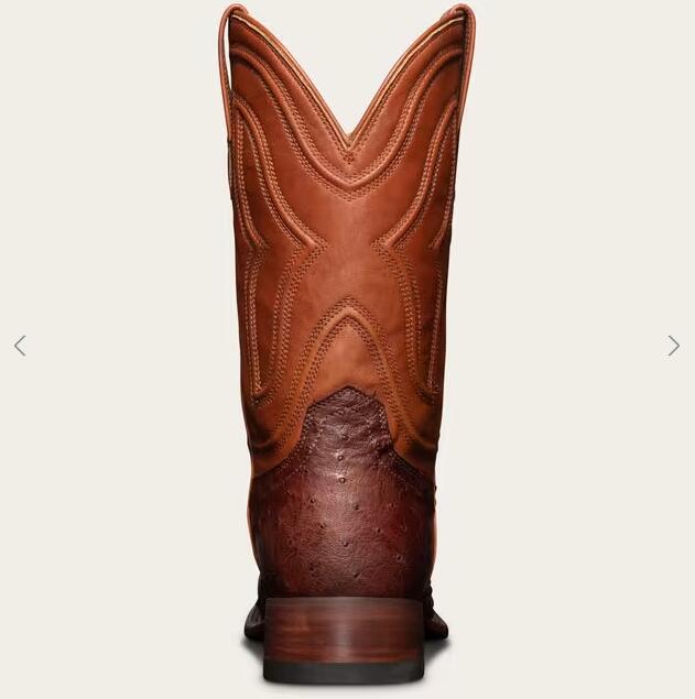 Tecovas Free Shipping Men's The Emmitt-Mahogany Ostrich