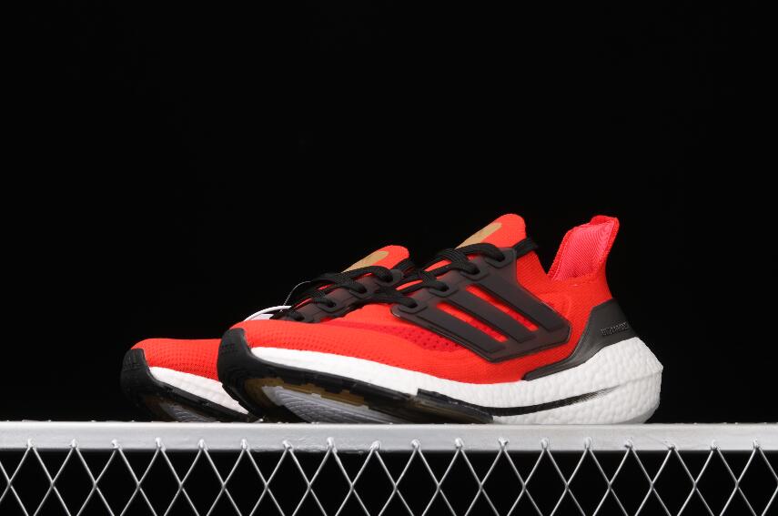 New Adidas Ultra Boost 21 Consortium FZ1924 Red Black White Running ...