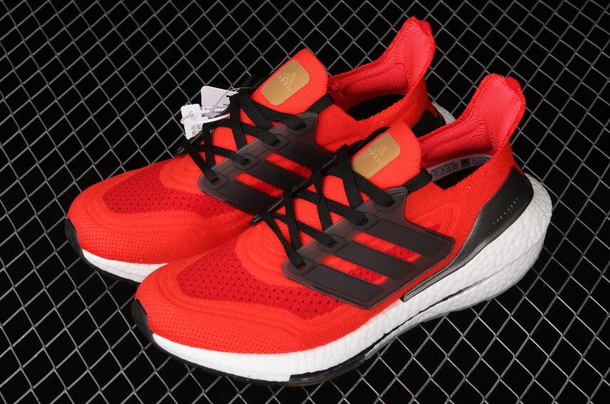 New Adidas Ultra Boost 21 Consortium FZ1924 Red Black White Running ...