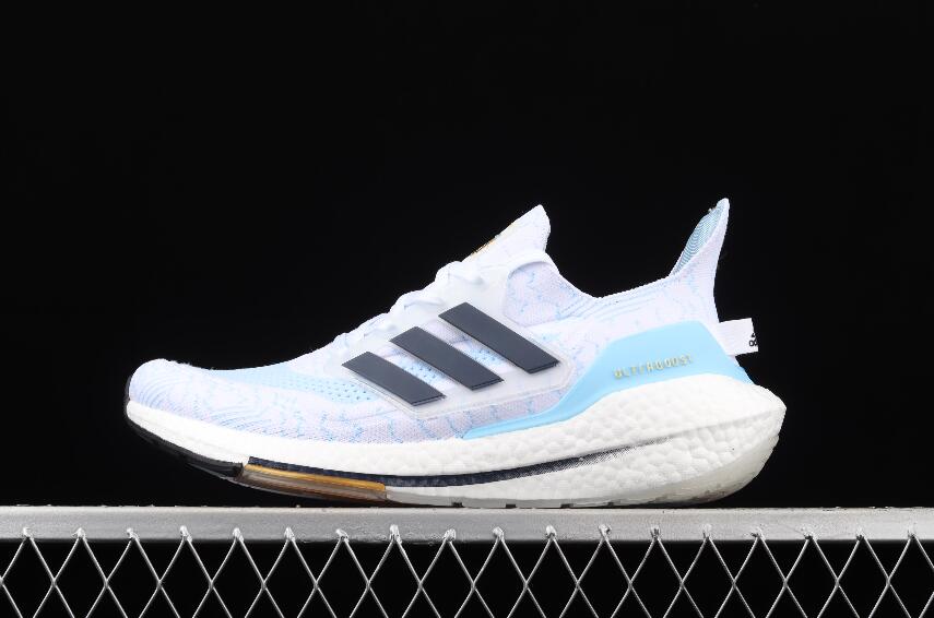 Brand New Adidas Ultra Boost 21 Sky Blue Black White GZ7120 Footwear ...